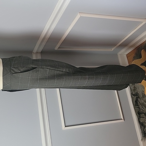 TALBOTS HERITAGE Glen Plaid Windowpane Straight Leg Office Business Dress Pants - Picture 2 of 8